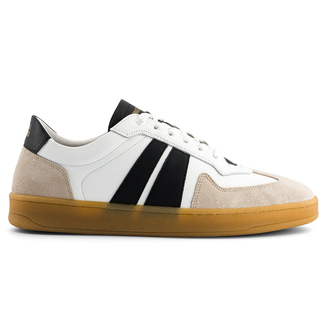 national standard Sneakers basses en cuir nappa blanc et noir pour homme