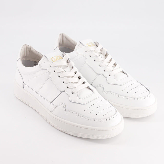 National Standard Sneakers Basses En Cuir Nappa Blanc Pour Homme