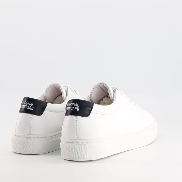 National Standard Sneakers Basses En Cuir Nappa Blanche Et Marine