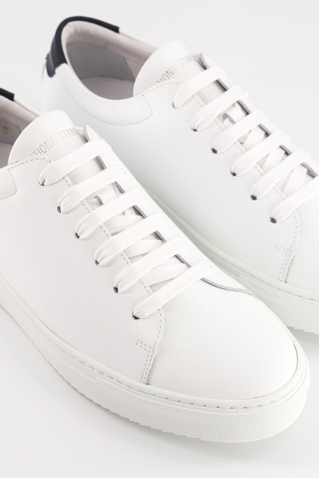National Standard Sneakers Basses En Cuir Nappa Blanche Et Marine