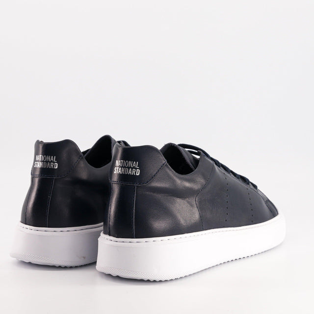 National Standard Sneakers Basses En Cuir Nappa Bleu Marine