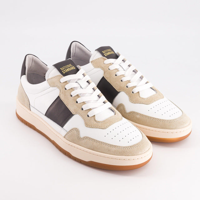 National Standard Sneakers Basses En Cuir Nappa Et Suède Beige