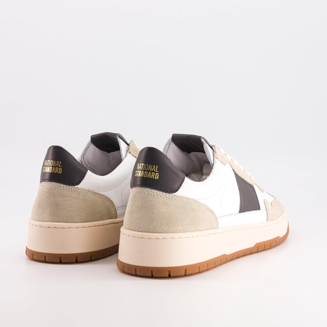 National Standard Sneakers Basses En Cuir Nappa Et Suède Beige