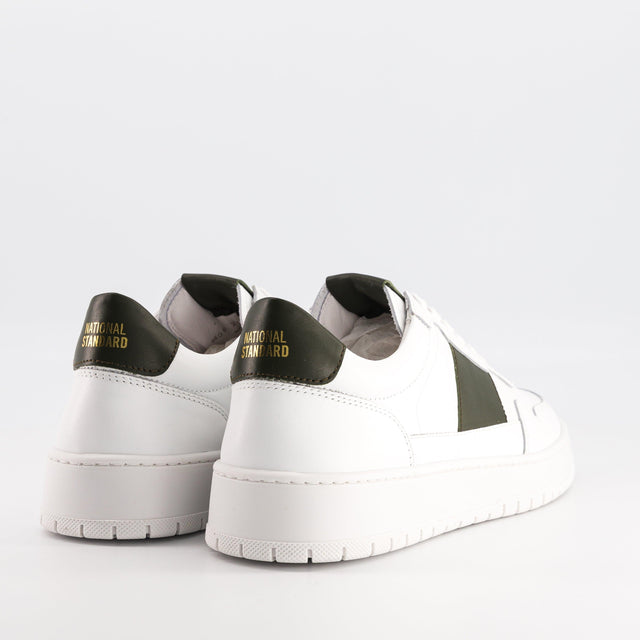 National Standard Sneakers Basses En Cuir Nappa Noir Et Blanc Pour Homme