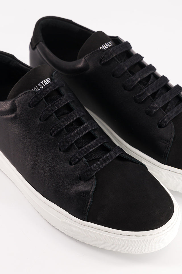 National Standard Sneakers Basses En Cuir Noir Pour Homme