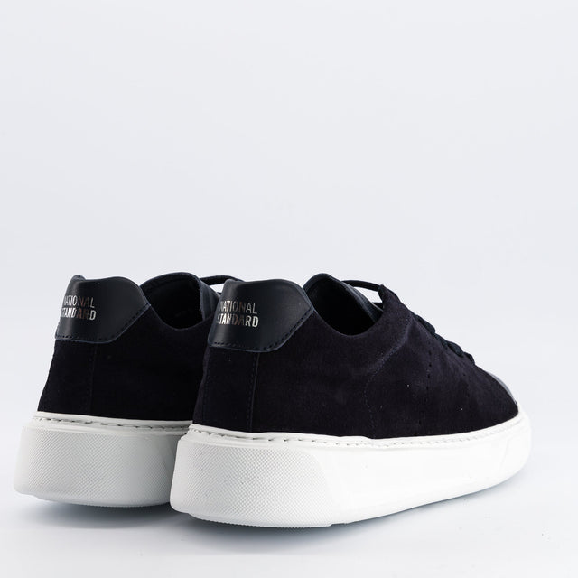 National Standard Sneakers Basses En Cuir Veau Velours Et Cuir Nappa Bleu Marine