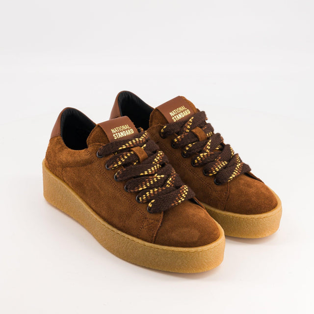 National Standard Sneakers Basses En Cuir Veau Velours Marron