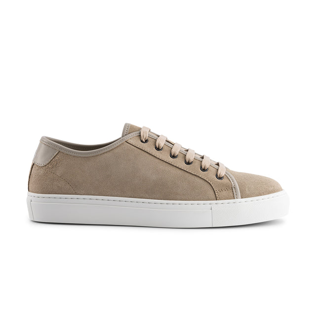 national standard Sneakers basses en cuir veau velours sable