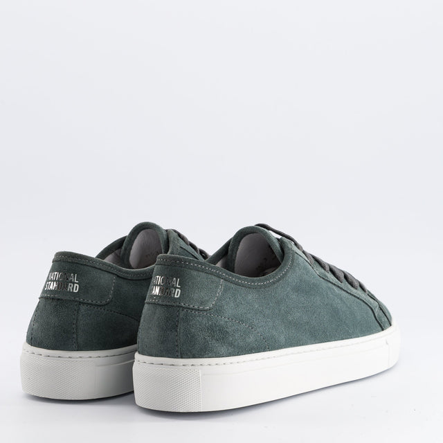 National Standard Sneakers Basses En Cuir Veau Velours Vert