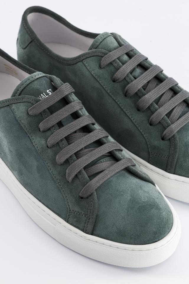 National Standard Sneakers Basses En Cuir Veau Velours Vert