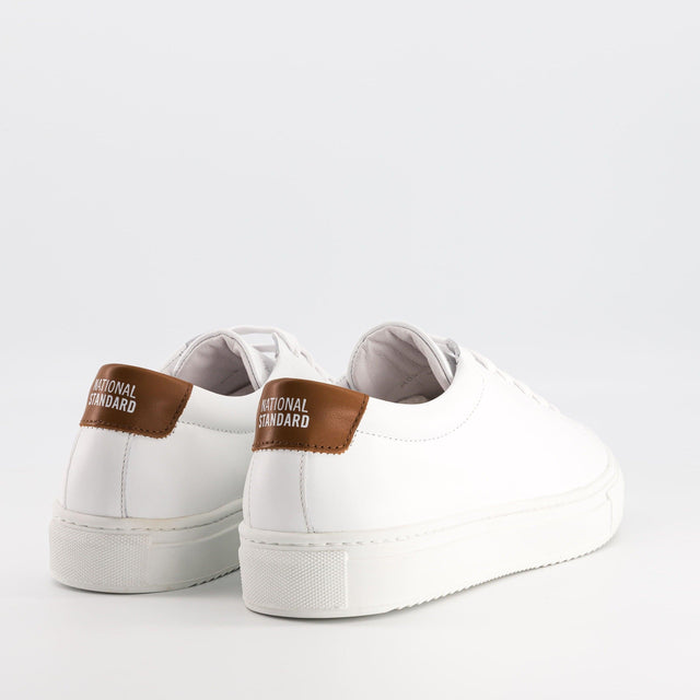 National Standard Sneakers Basses Homme En Cuir Blanc Et Marron