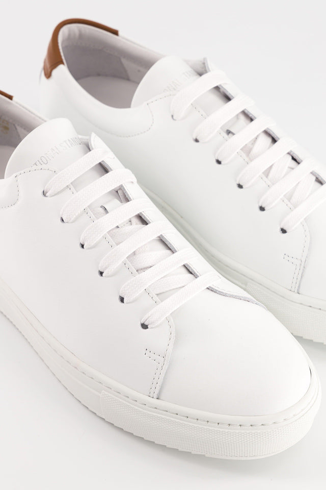 National Standard Sneakers Basses Homme En Cuir Blanc Et Marron