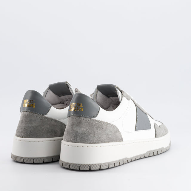 National Standard Sneakers Cuir Blanc Et Suède Gris Pour Homme