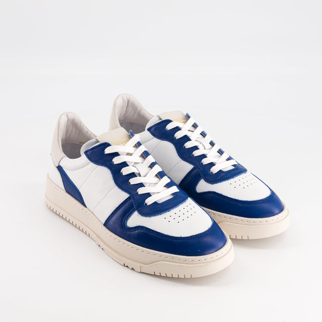 National Standard Sneakers Cuir Nappa Blanc Et Bleu Pour Femme