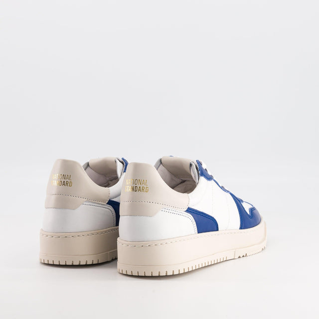 National Standard Sneakers Cuir Nappa Blanc Et Bleu Pour Femme