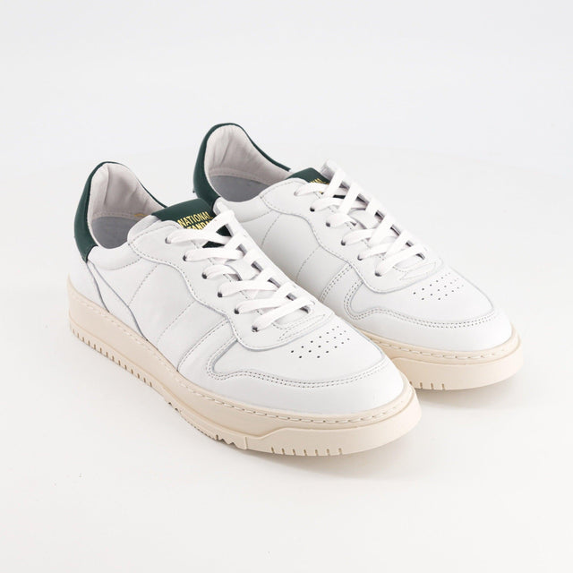 National Standard Sneakers Cuir Nappa Blanc Et Vert Pour Femme