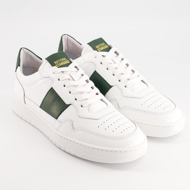 National Standard Sneakers Cuir Nappa Blanc Et Vert Pour Homme