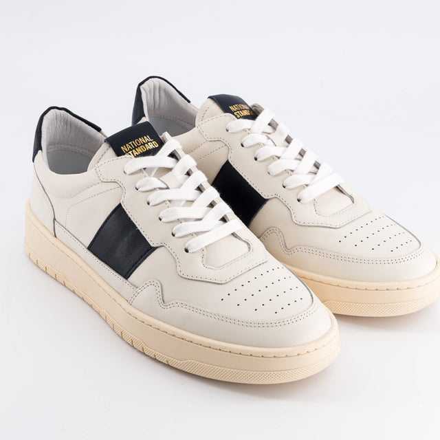 National Standard Sneakers Cuir Nappa Blanche Et Noire Pour Homme
