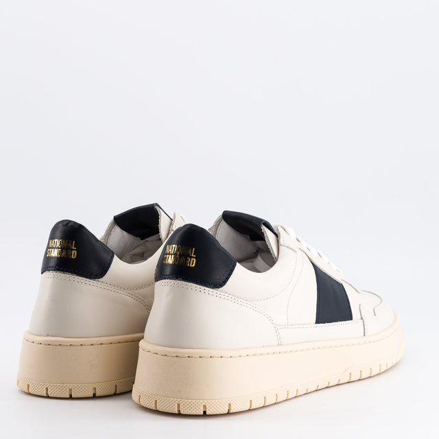 National Standard Sneakers Cuir Nappa Blanche Et Noire Pour Homme