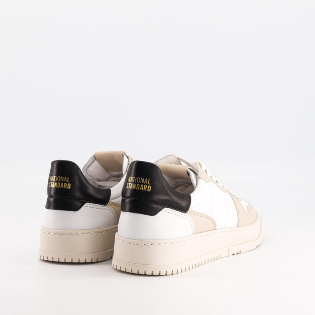 National Standard Sneakers En Cuir Nappa Blanc Beige Et Noir