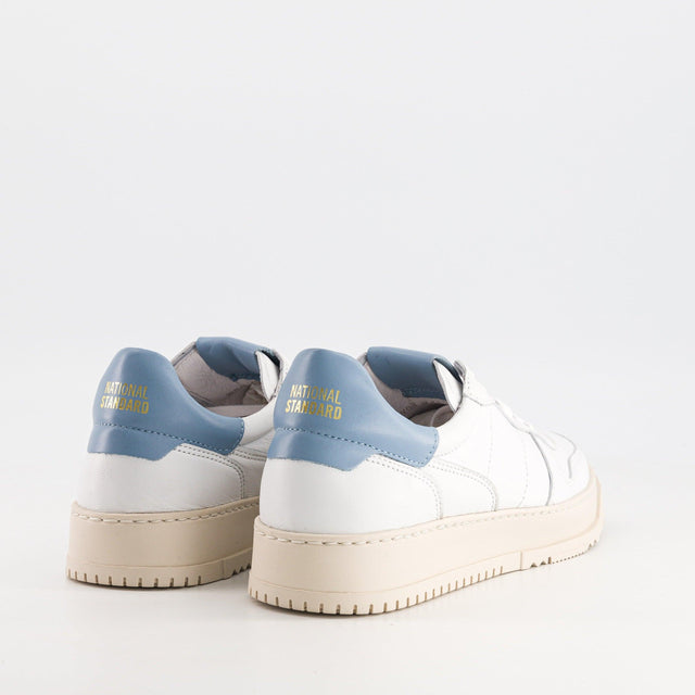 National Standard Sneakers En Cuir Nappa Blanc Et Bleu Ciel