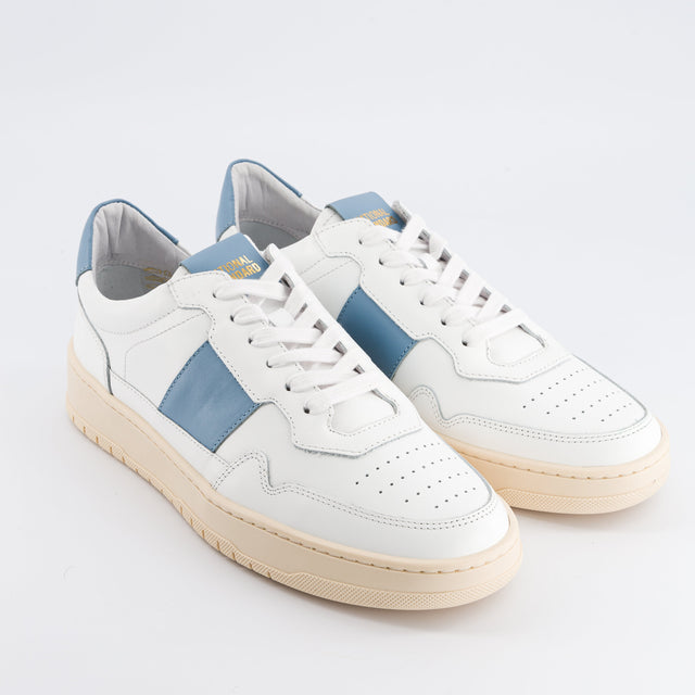National Standard Sneakers En Cuir Nappa Blanc Et Bleu Pour Homme