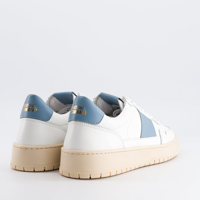 National Standard Sneakers En Cuir Nappa Blanc Et Bleu Pour Homme