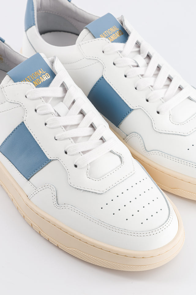 National Standard Sneakers En Cuir Nappa Blanc Et Bleu Pour Homme