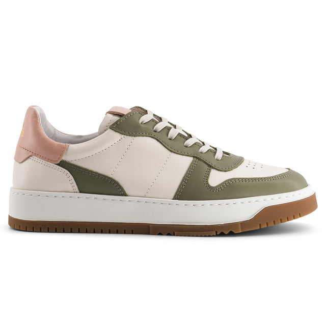 national standard Sneakers en cuir nappa blanc vert et rose national standard Sneakers en cuir nappa blanc vert et rose