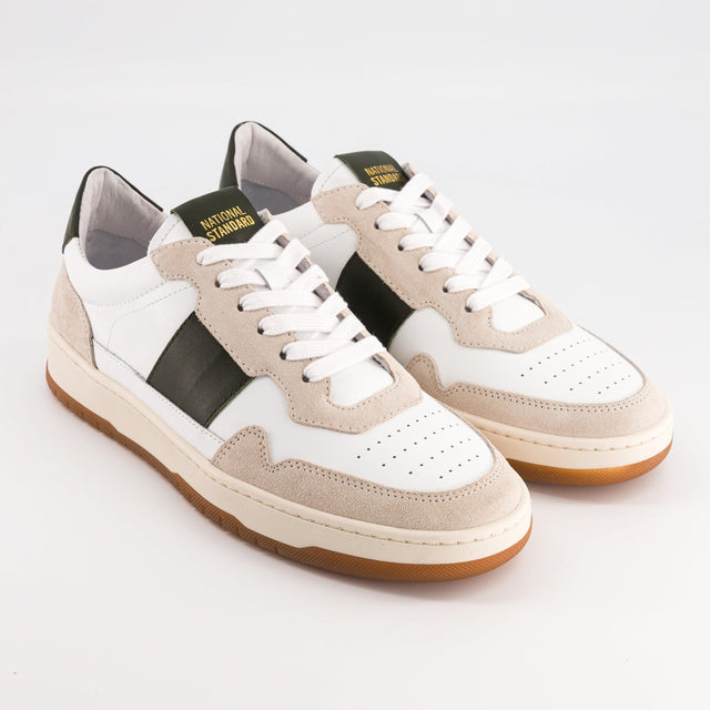 National Standard Sneakers En Cuir Nappa Et Cuir Veau Velour Beige