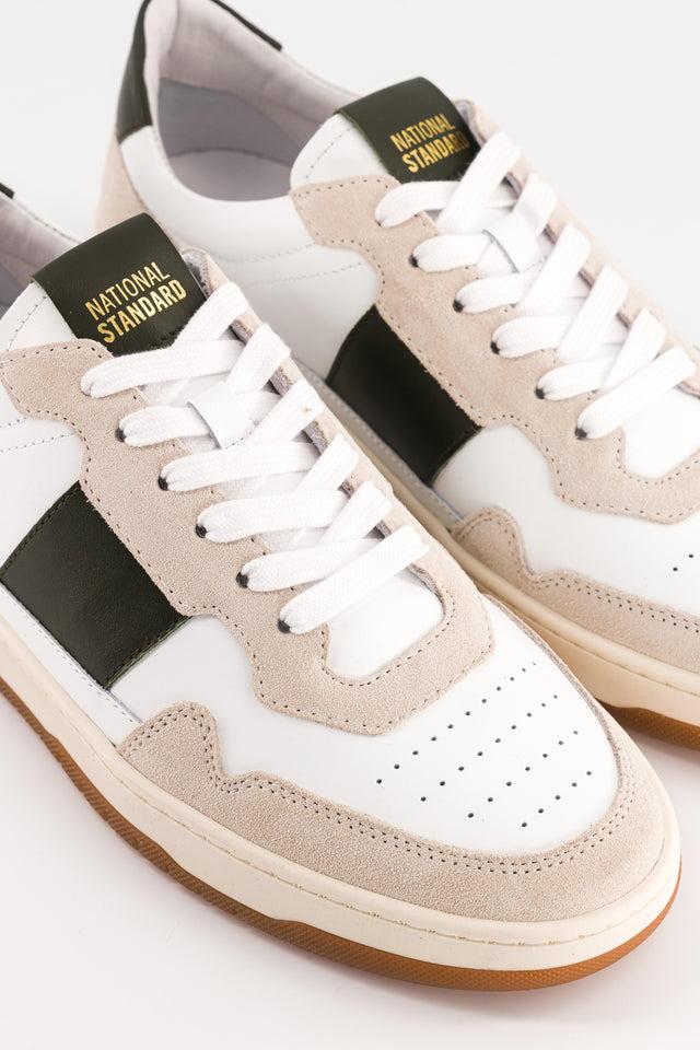 National Standard Sneakers En Cuir Nappa Et Cuir Veau Velour Beige