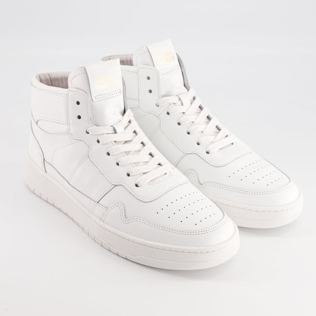 National Standard Sneakers Montantes En Cuir Nappa Blanc