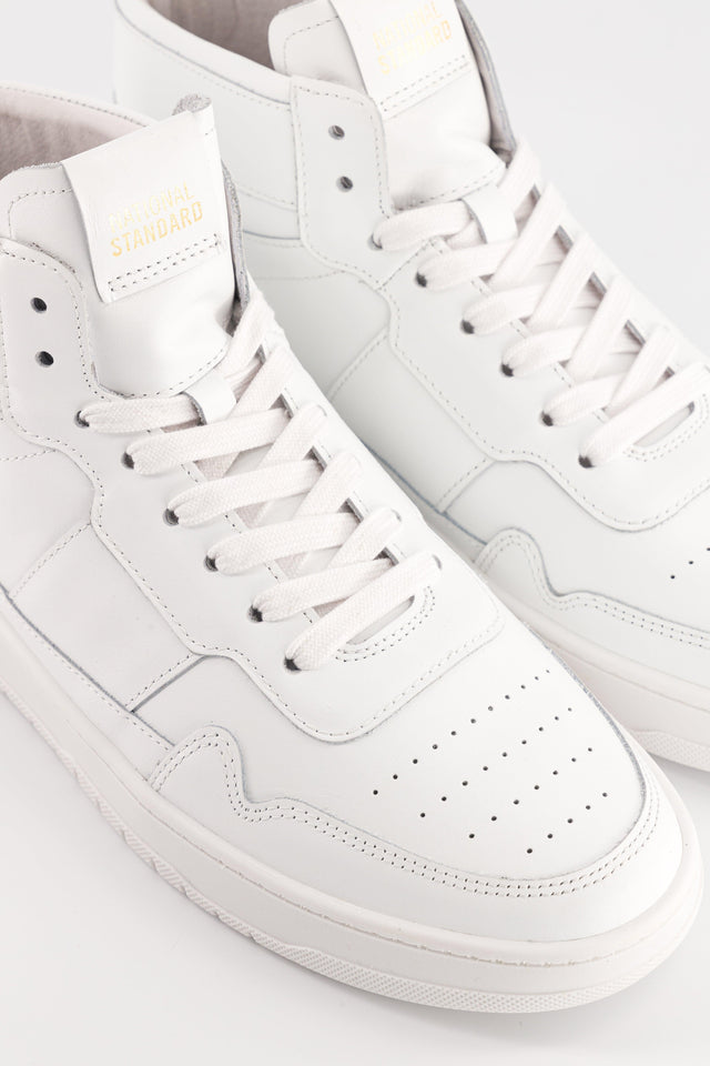 National Standard Sneakers Montantes En Cuir Nappa Blanc