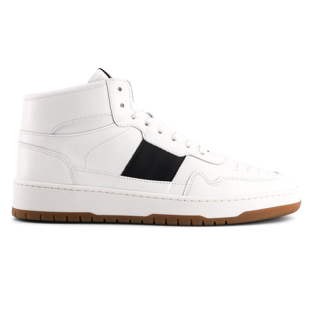 national standard Sneakers montantes en cuir nappa blanc et noir