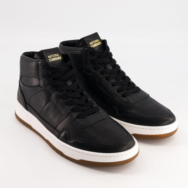 National Standard Sneakers Montantes En Cuir Nappa Noir Pour Homme