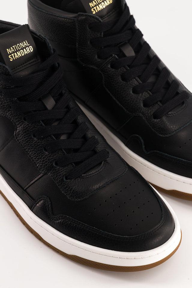 National Standard Sneakers Montantes En Cuir Nappa Noir Pour Homme