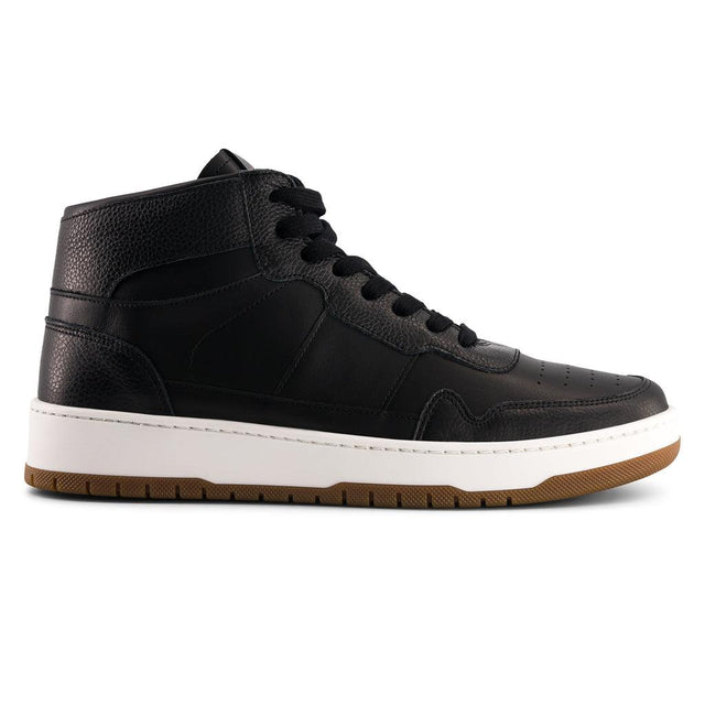 national standard Sneakers montantes en cuir nappa noir pour homme