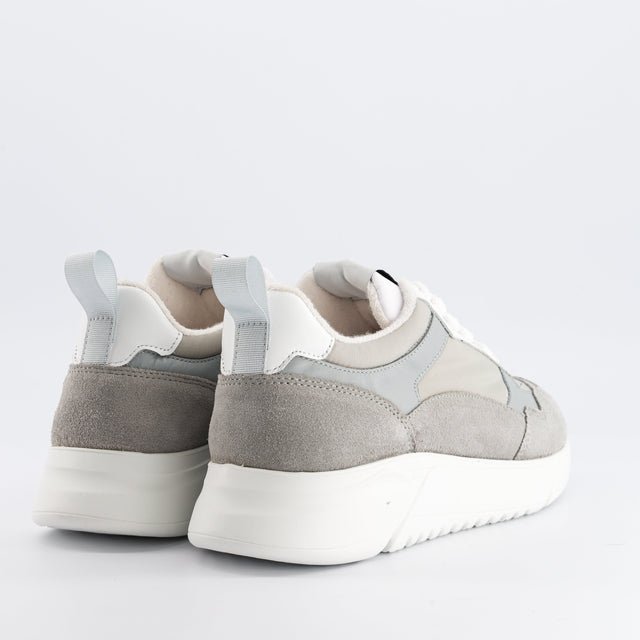 National Standard Sneakers Running Mesh Gris / Bleu Et Suède Grise