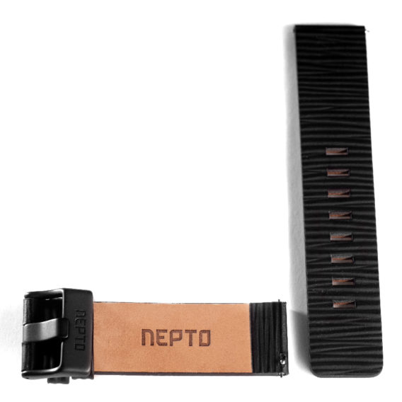 Nepto Cuir Zébré Noir 22mm – Démontage Rapide