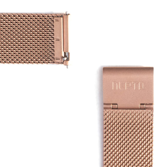 Nepto Mesh Metal Or Rose 18mm – Démontage Rapide