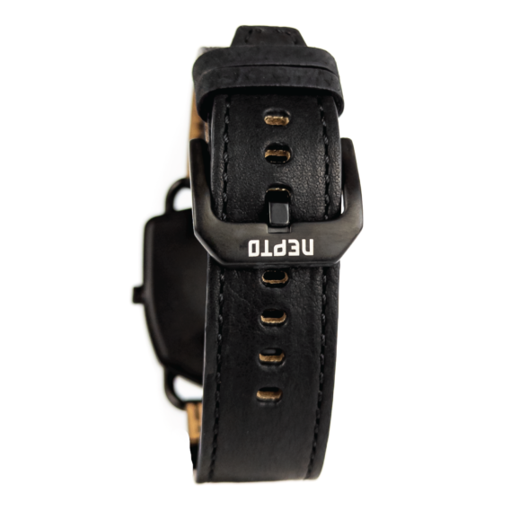 Nepto Montre Black Eleganza – Cuir Elbematt Noir