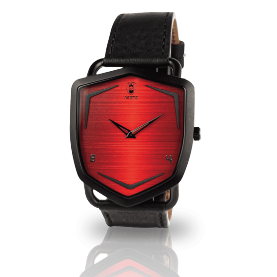 Nepto Montre Black Eleganza – Cuir Elbematt Noir