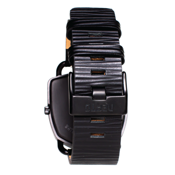 Nepto Montre Black Eleganza – Cuir Zébré Noir