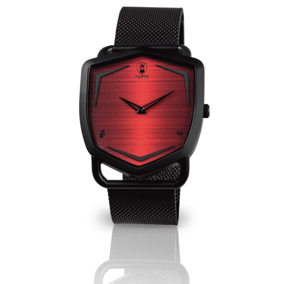 nepto Montre Black Eleganza – Mesh Métal Noir