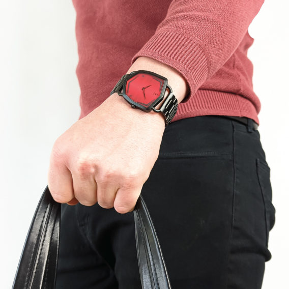 Nepto Montre Black Eleganza – Oyster Métal Noir