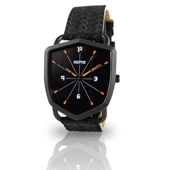 nepto Montre Black Reverso – Cuir Corda Noir