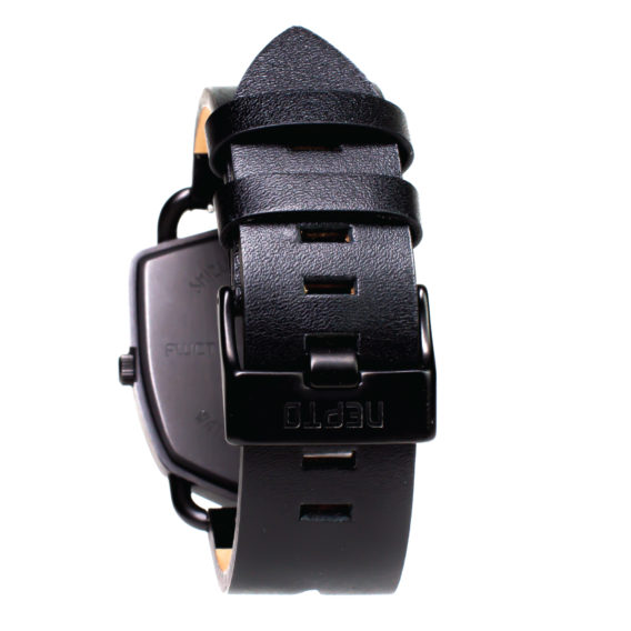 Nepto Montre Black Reverso – Cuir Perforé Noir