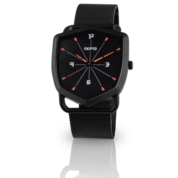 nepto Montre Black Reverso – Mesh Métal