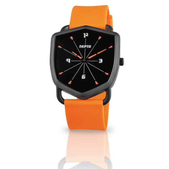 nepto Montre Black Reverso – Silicone Orange