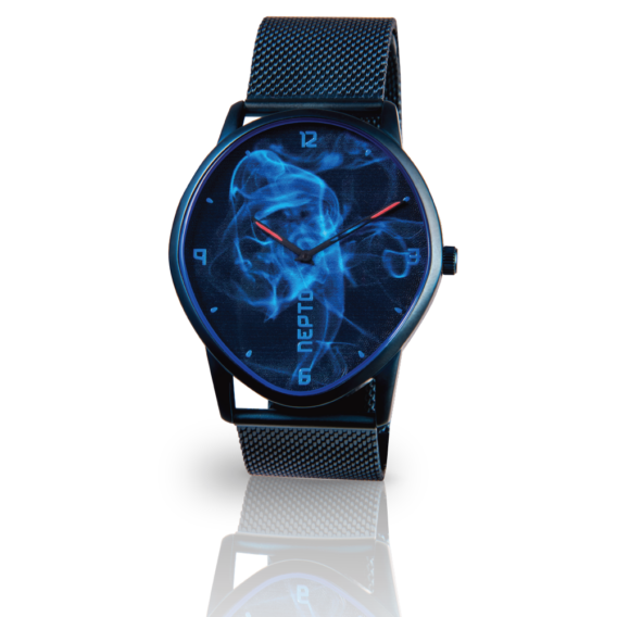 nepto Montre Blue Smoke – Mesh Métal Bleu